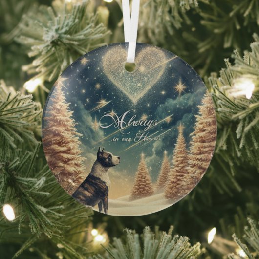 Altijd in ons Hart Kerst Ornament Pit bull (Insitu)