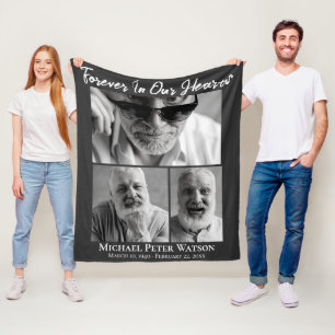 Altijd in ons Hart Papa Opa Herdenking Fleece Deken
