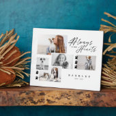 Altijd In Onze Hartenen Foto Collage Herdenking Fotoplaat (Zijkant)