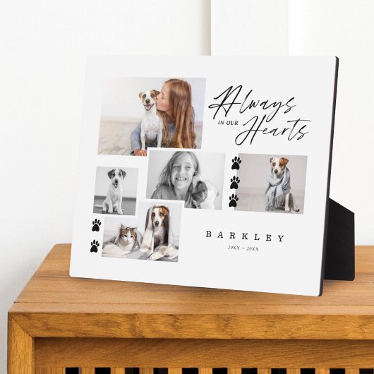 Altijd In Onze Hartenen Foto Collage Herdenking Fotoplaat