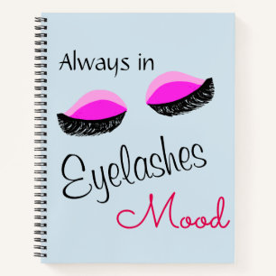 altijd in wimpers mood tote bag notitieboek