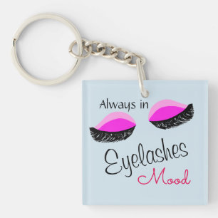 altijd in wimpers mood tote bag sleutelhanger