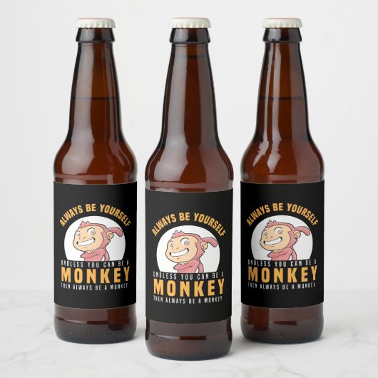 Altijd je eigen aap zijn bier etiket (Flessen)