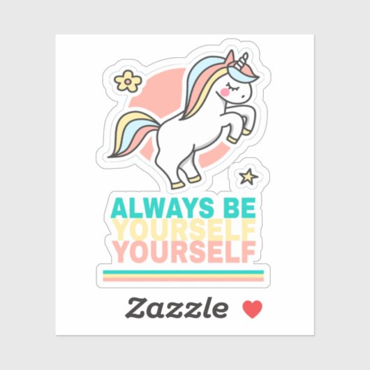 Altijd jezelf zijn sticker (Vel)