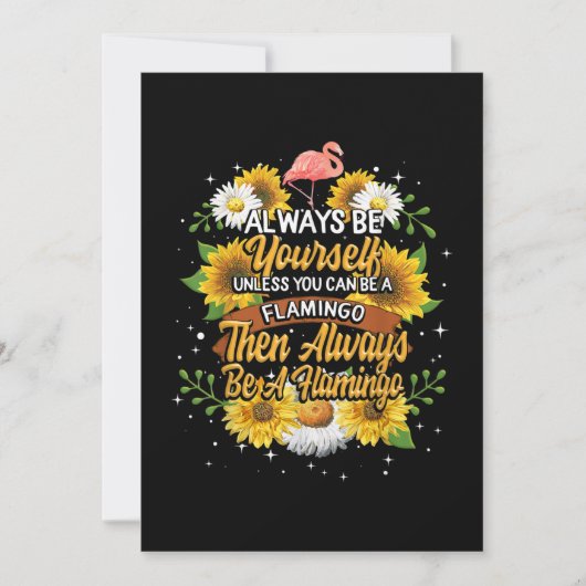 Altijd jezelf zijn, tenzij je een Flamingo kunt zi Kaart (Voorkant)