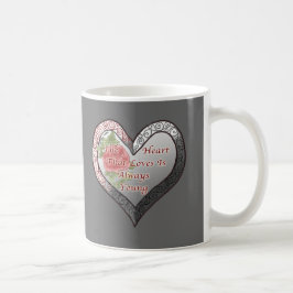 Altijd jonge Valentijn mok hart