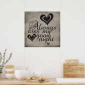 Altijd Kiss me Goodnight Poster (Keuken)
