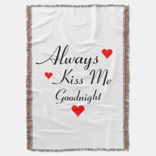 ALTIJD KISS ME GOODNIGHT romantisch deken