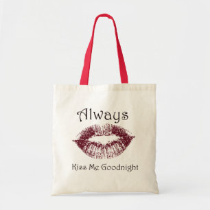 Altijd Kus Me Goedenacht lippen Tote Bag