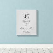 Altijd kus me Good Night Wedding Gift Canvas Afdruk (Insitu (Houten vloer))