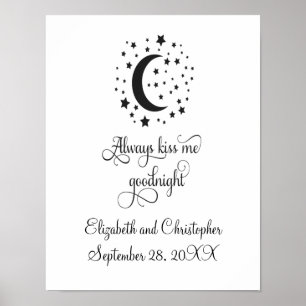 Altijd kus me Good Night Wedding Gift Poster