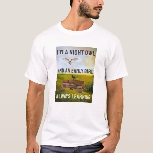 Altijd leren (licht) T-shirt (Voorkant)