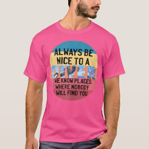 Altijd leuk om een duiker Mannen Grappig duiken D T-shirt