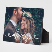 Altijd liefde harten Valentijnse gepersonaliseerd Fotoplaat (Zijkant)