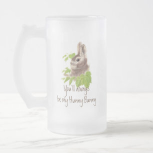 Altijd mijn Hunny Bunny Rabbit zijn. Matglas Bierpul