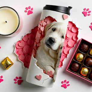 Altijd mijn moeder - Dog Mum & Baby custom Thermosbeker