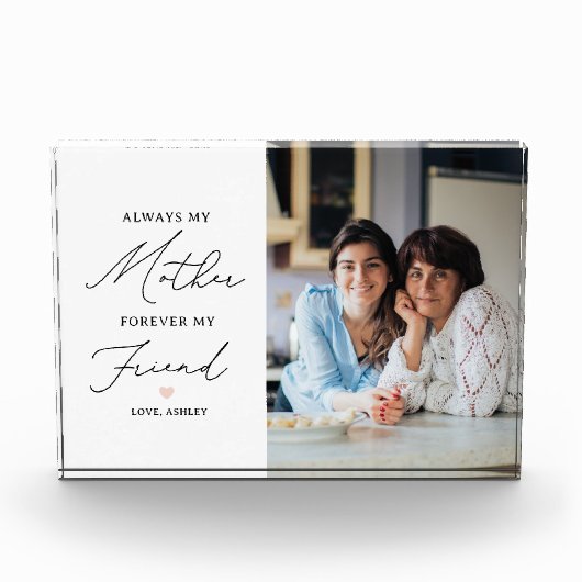 Altijd mijn moeder voor altijd mijn vriend fotoblokken (Voorkant)