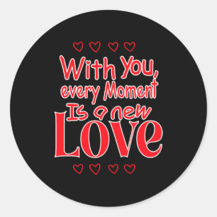 Altijd Nieuwe Liefde Romantische Quote _1 Ronde Sticker