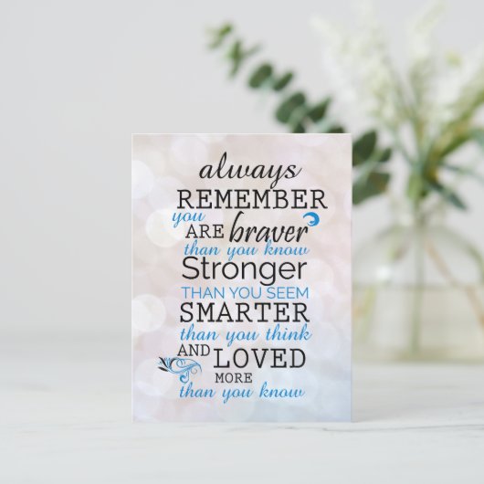 Altijd onthouden dat je braver bent briefkaart (Staand voorkant)