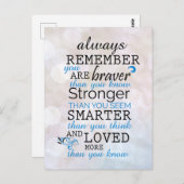 Altijd onthouden dat je braver bent briefkaart (Voorkant / Achterkant)