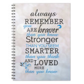 Altijd onthouden dat je braver bent notitieboek (Voorkant)