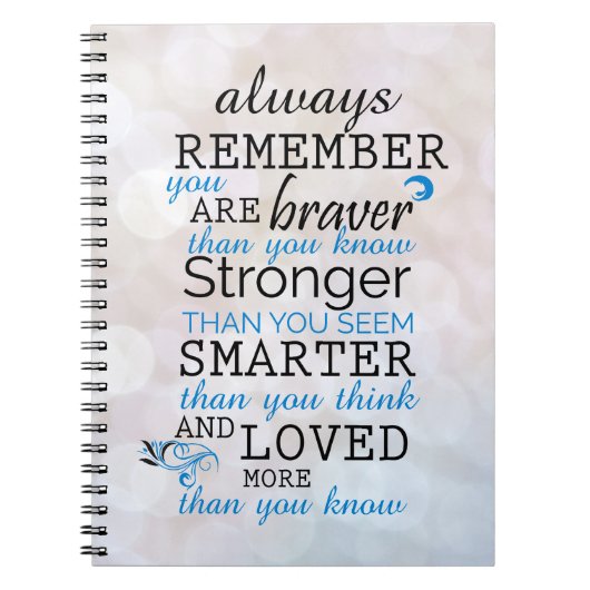 Altijd onthouden dat je braver bent notitieboek (Voorkant)
