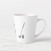 Altijd op de bal Grappig Golf Gepersonaliseerd Latte Mok (Rechts)