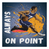 Altijd op punt basketbal perfect poster (Voorkant)