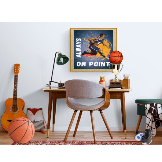 Altijd op punt basketbal perfect poster