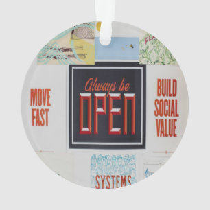 Altijd open, Motivatie Inspirerend zijn Ornament