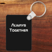 Altijd over het ruimtevernevelpaar sleutelhanger (Achterkant)