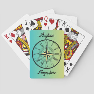 Altijd, Overal - Klok en Kompas Speelkaart Pokerkaarten