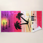 Altijd Paars rood B Strandlaken (Voorkant)