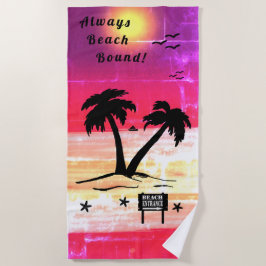 Altijd Paars rood B Strandlaken