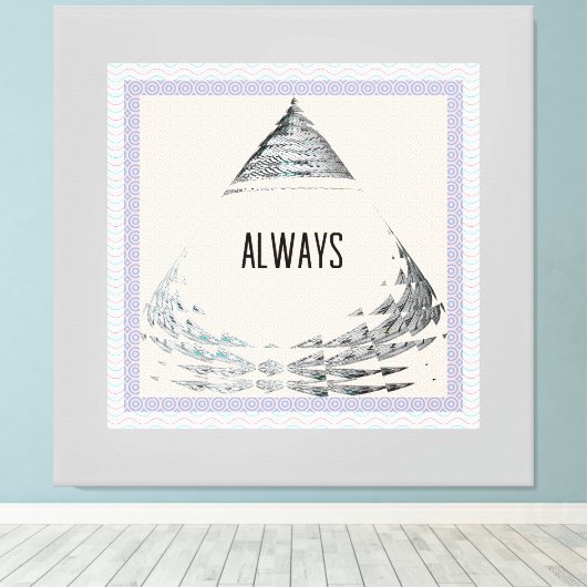 Altijd Piramide Canvas Afdruk (Insitu (Houten vloer))