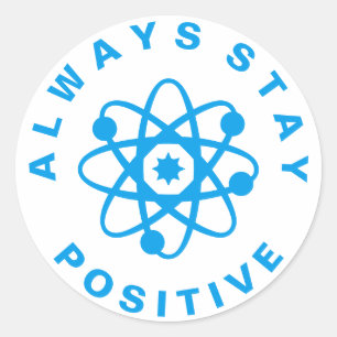 Altijd positief ronde sticker