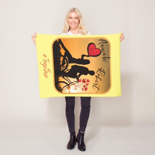 Altijd romantische liefde fleece deken (In situ)