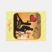 Altijd romantische liefde fleece deken (Voorkant (Horizontaal))