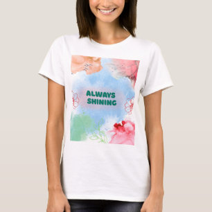 Altijd Schitterende Bloemige Kunst Dames T-Shirt