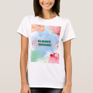 Altijd Schitterende Bloemige Kunst Dames T-Shirt