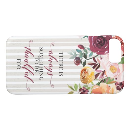 Altijd Thankful Pinstripe Case-Mate iPhone Case (Achterkant (Horizontaal))