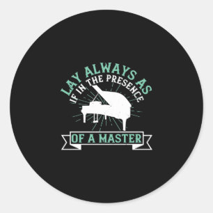 Altijd tonen alsof er een kapitein is ronde sticker