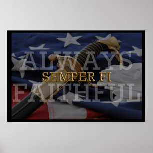 Altijd trouw - Semper-Fi-Poster Poster