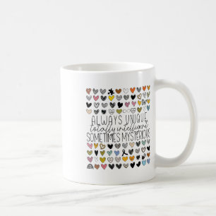 Altijd uniek en volledig intelligent soms myster koffiemok