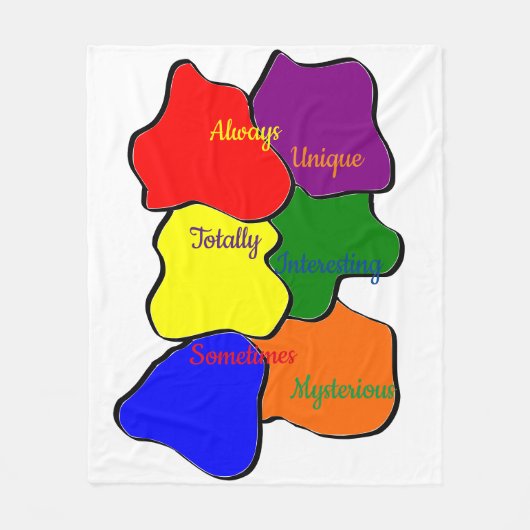 Altijd unieke Autisme fleece deken (Voorkant)