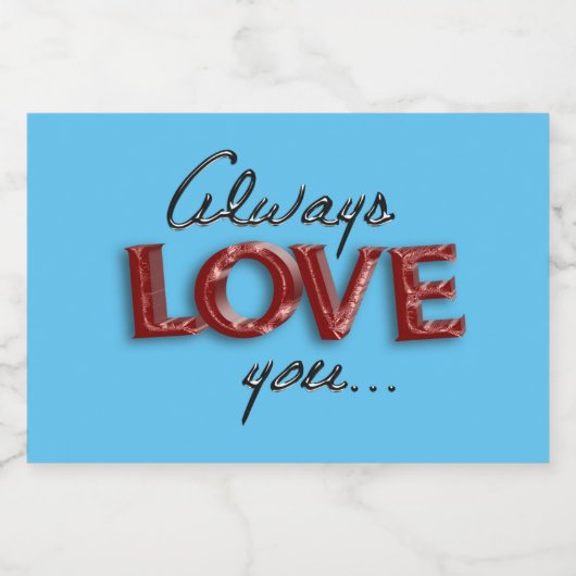 Altijd van je houden sparkling wijnetiket (Enkel label)