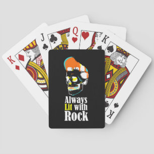 Altijd verlicht met rock pokerkaarten