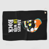 Altijd verlicht met rots golfhanddoek (Horizontaal)