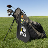 Altijd verlicht met rots golfhanddoek (Groen)
