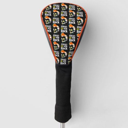 Altijd verlicht met rots golfheadcover (Voorkant)